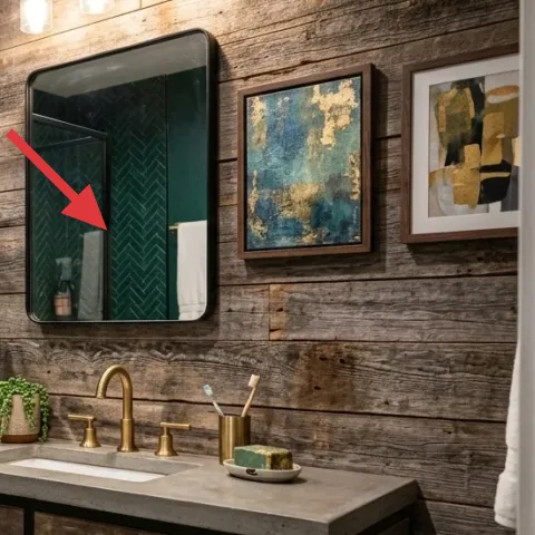 rectangular framed mirror