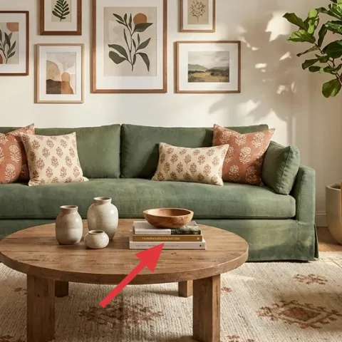 decorative tray (on coffee table)